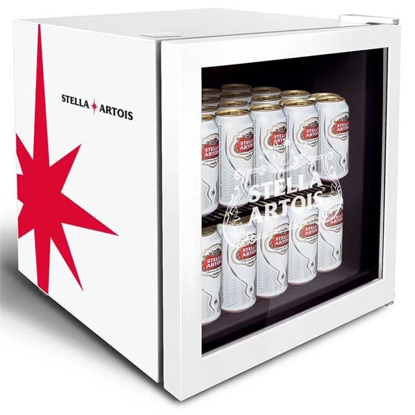 50L 1.7CU FT Mini Cooler Counter Glass Door Fridge