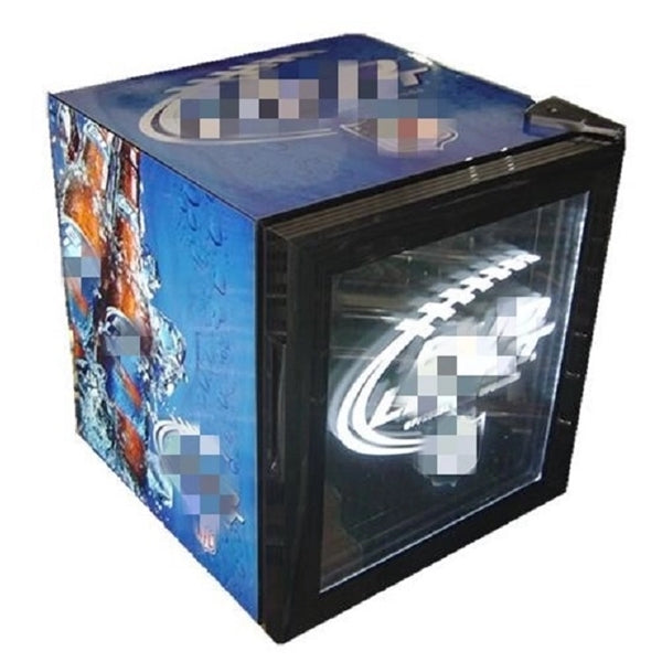 50L 1.7CU FT Mini Cooler Counter Glass Door Fridge
