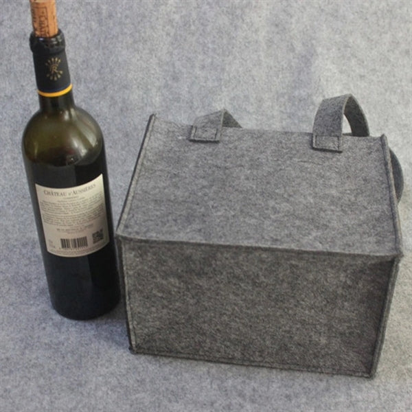6 Packed Felt Bottle , Gift Wine Packaging Bag