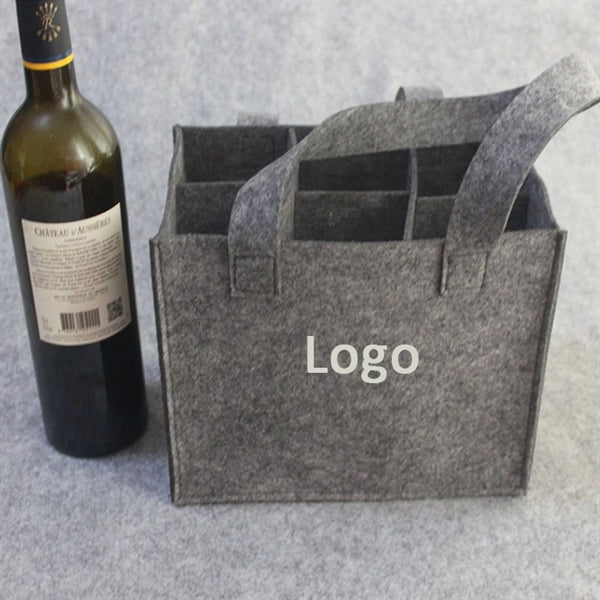 6 Packed Felt Bottle , Gift Wine Packaging Bag