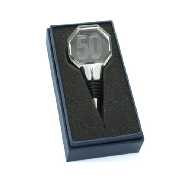 Golfer Crystal Wine Bottle Stopper