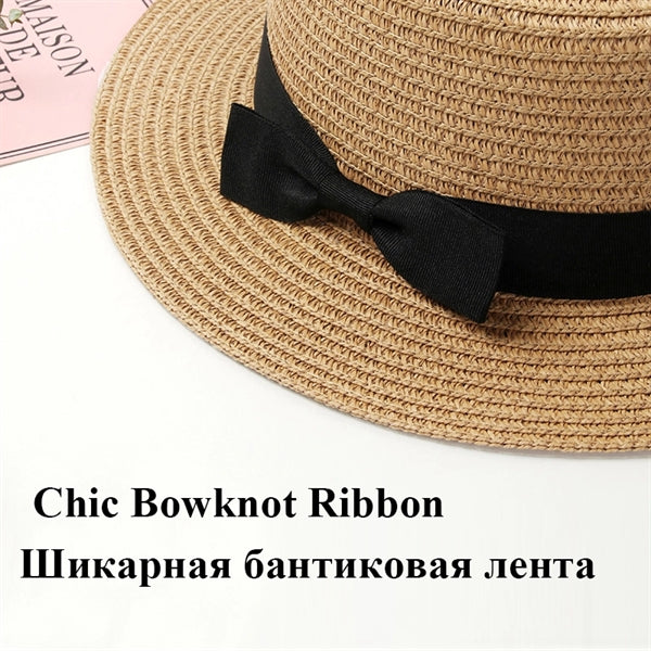 Summer Bowknot Straw Hat