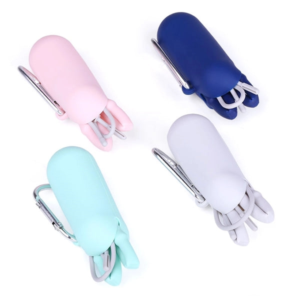 Silicone Collapsible Straw with Silicone Capsule Box