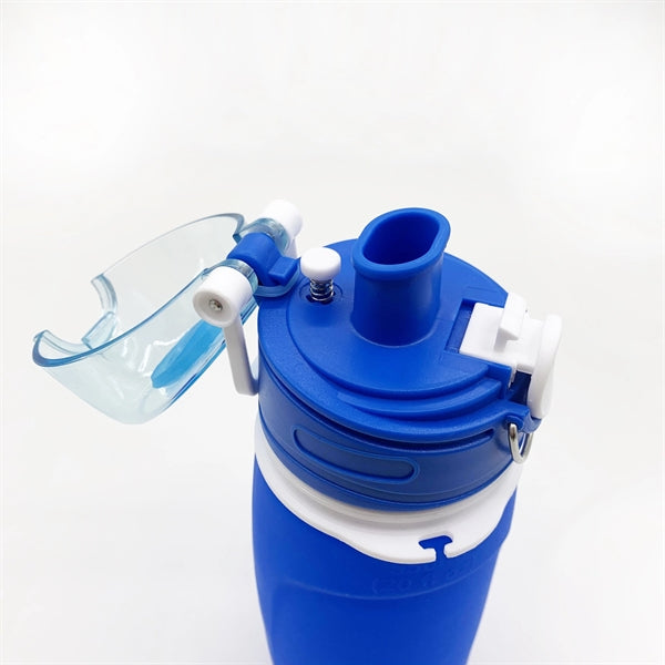 550ml 18oz silicon roll up collapsible water bottle