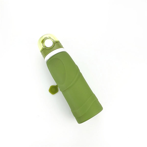 750ml 25oz silicon roll up collapsible water bottle