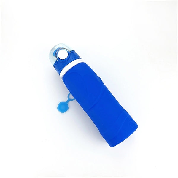 750ml 25oz silicon roll up collapsible water bottle