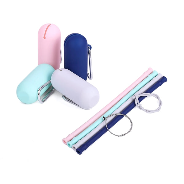 Silicone Straw with Capsule Box