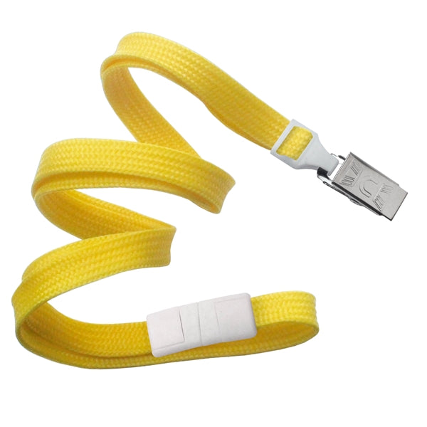 3/8" Blank Breakaway Lanyards w/ Bulldog Clip, Flat Braided