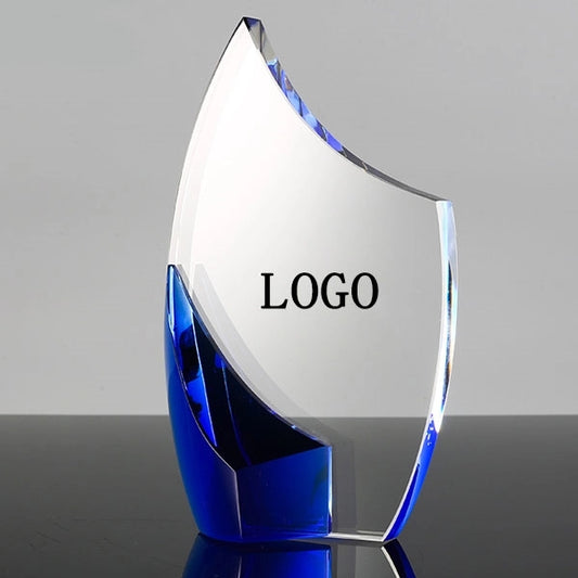 Blue Crystal Award Trophy