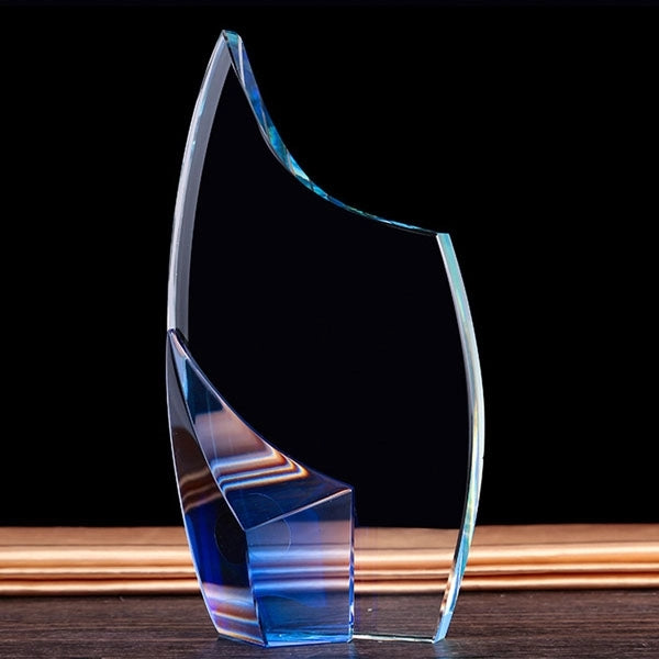 Blue Crystal Award Trophy