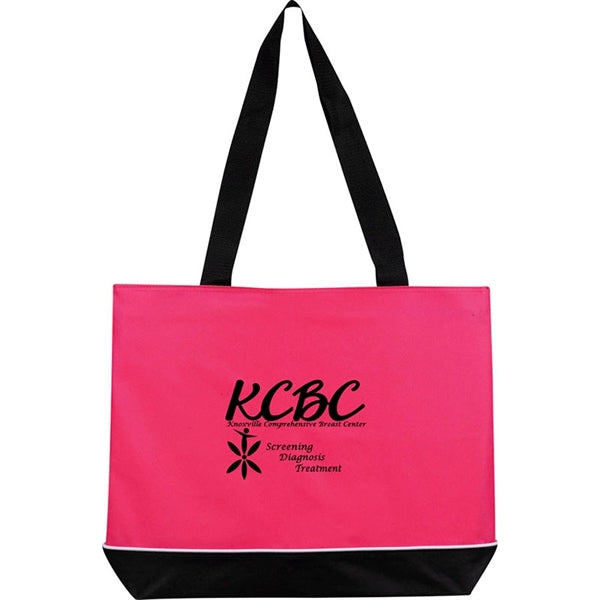 Contrast Zip Tote