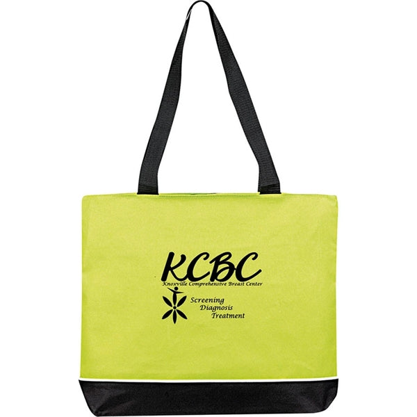 Contrast Zip Tote
