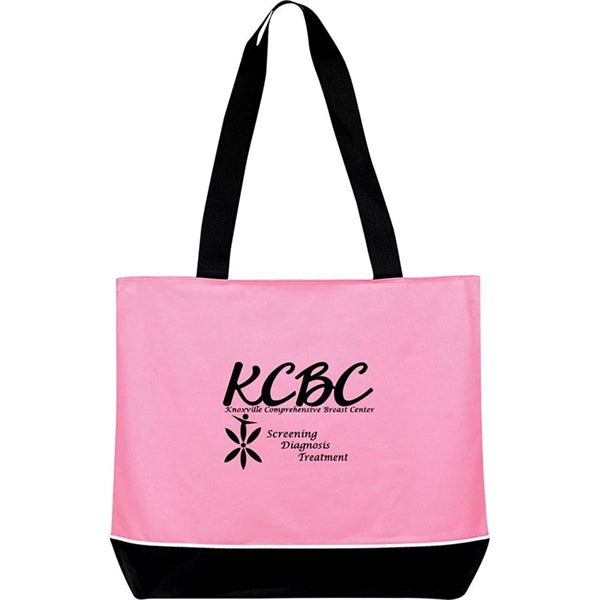 Contrast Zip Tote