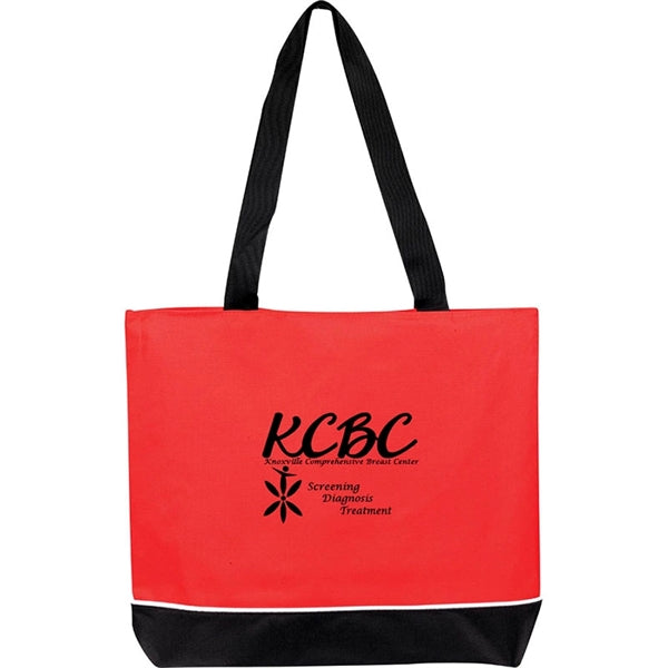 Contrast Zip Tote