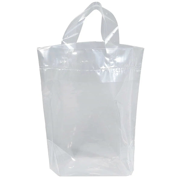 12" x 6" x 12" Clear Plastic Bag - Soft Loop Handle