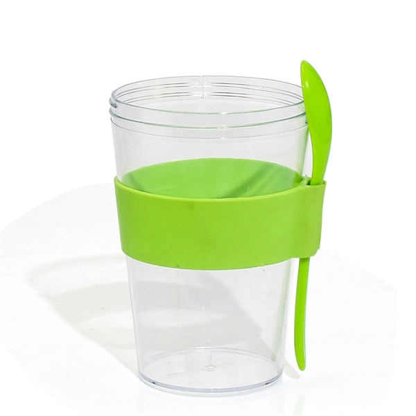 Double Wall Yogurt Bottle With Lid and Spoon
