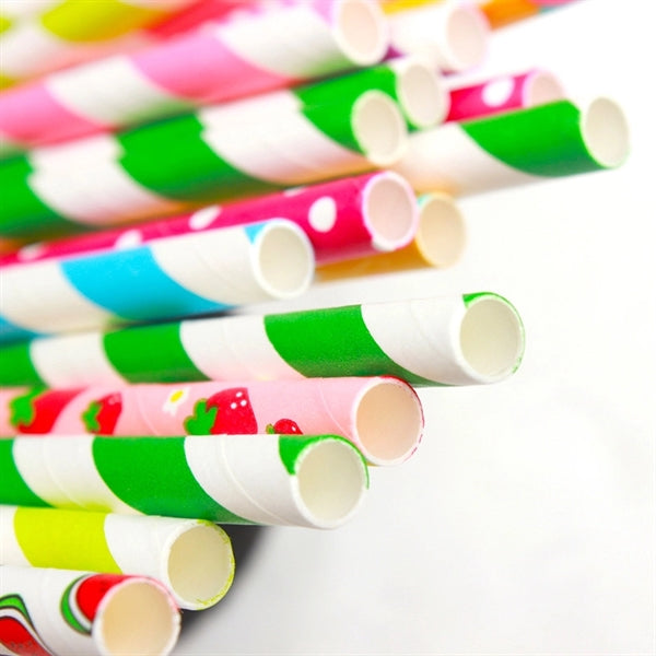 Rainbow Colorful Paper drinking straws