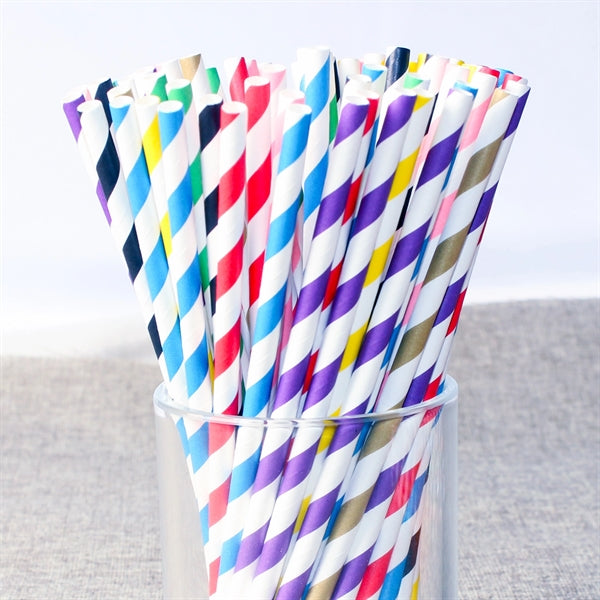 Rainbow Colorful Paper drinking straws