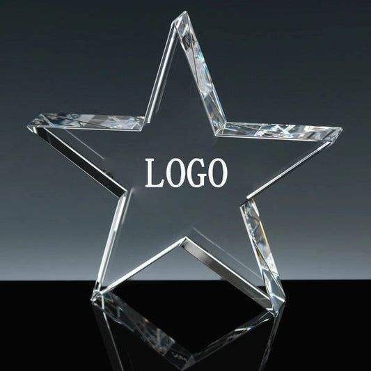 Star Shaped Crystal Glass Paperweight