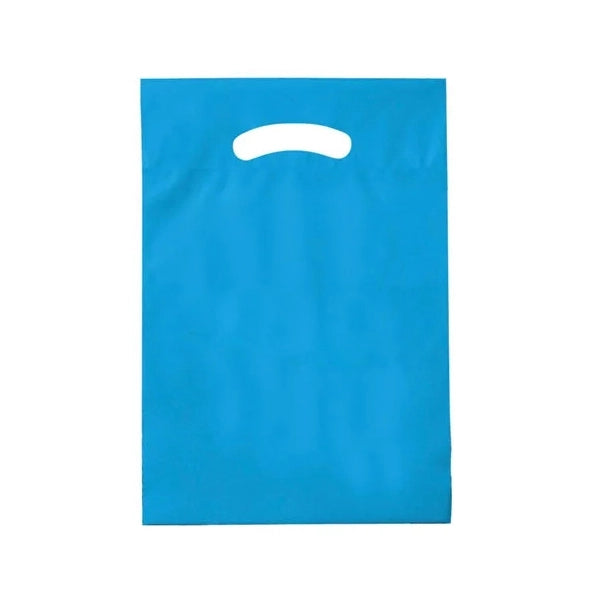 9" x 12" Plastic Bag with Fold Over Die Cut Handles