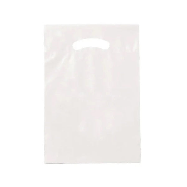 9" x 12" Plastic Bag with Fold Over Die Cut Handles