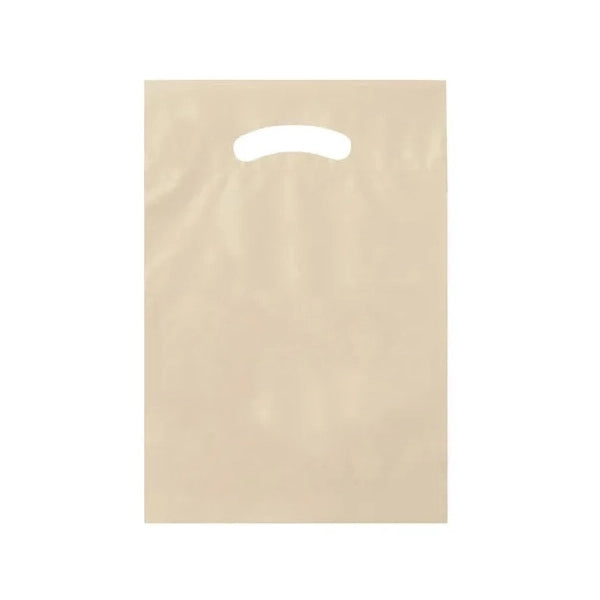 9" x 12" Plastic Bag with Fold Over Die Cut Handles