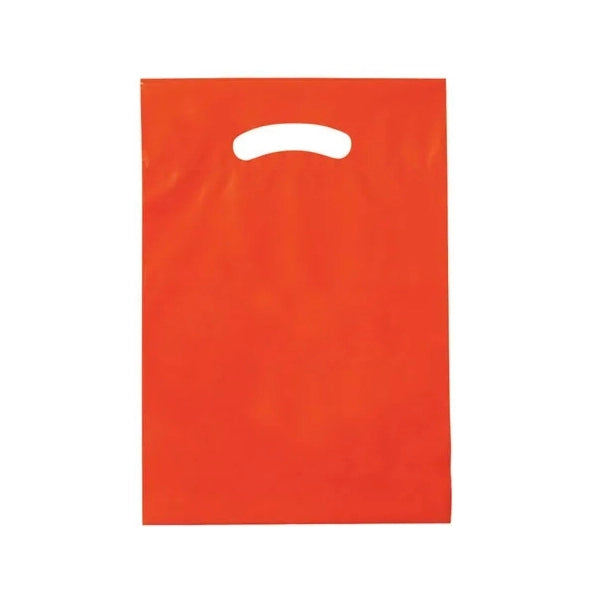 9" x 12" Plastic Bag with Fold Over Die Cut Handles