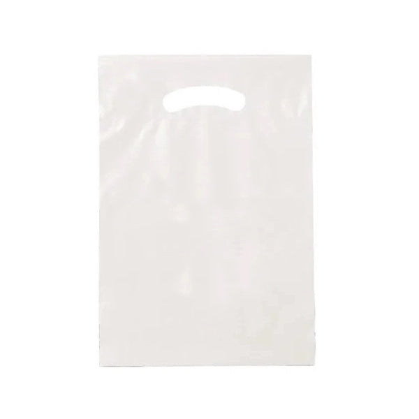 9" x 12" Plastic Bag with Fold Over Die Cut Handles