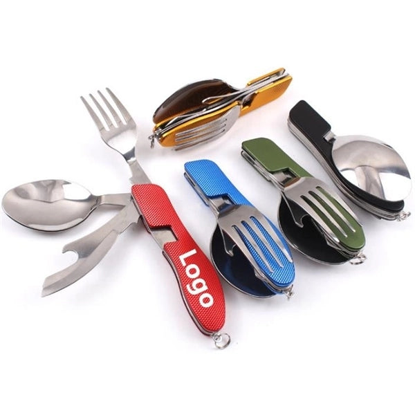 Stainless Steel Foldable Fork Spoon Knife