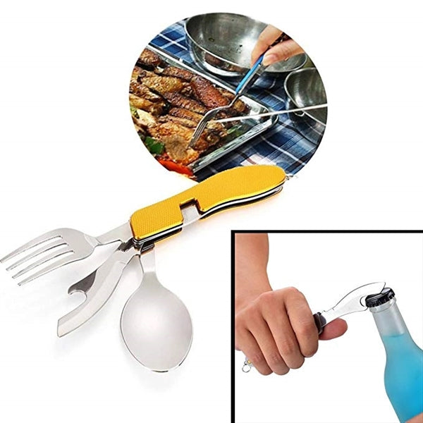 Stainless Steel Foldable Fork Spoon Knife