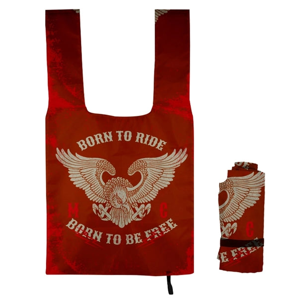 Roll-Up Grocery Tote w/Elastic Tie-Full Color Print All Over