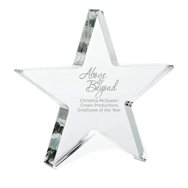 Star Shaped Crystal Glass Paperweight