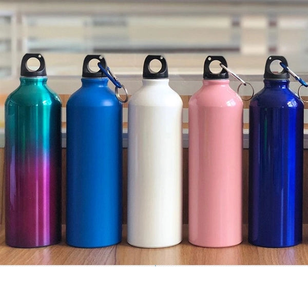 16oz Aluminum Sports Drink Bottle With Carabiner