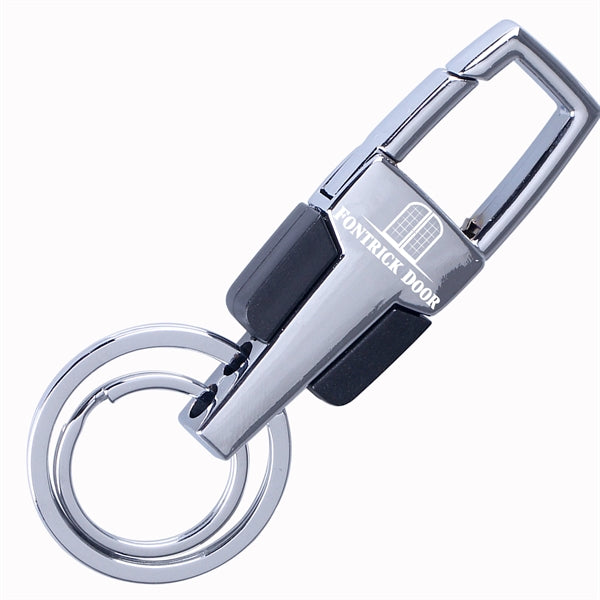 Metal Keychain With Double Rings