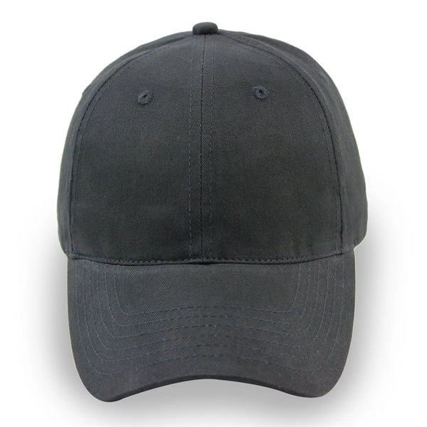 6 Panel Structured Classic Baseball Cap, Cotton Twill