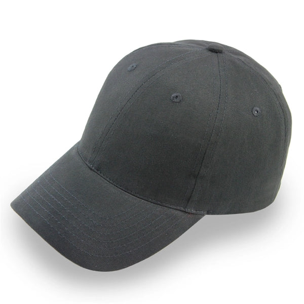 6 Panel Structured Classic Baseball Cap, Cotton Twill