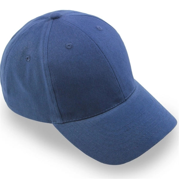 6 Panel Structured Classic Baseball Cap, Cotton Twill