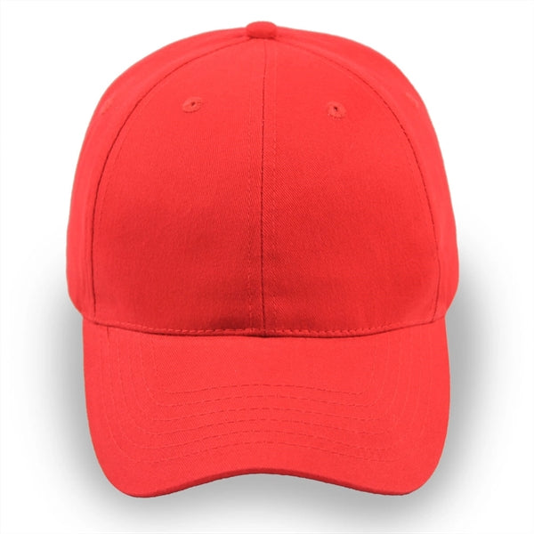 6 Panel Structured Classic Baseball Cap, Cotton Twill