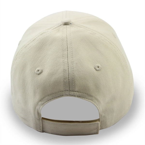 6 Panel Structured Classic Baseball Cap, Cotton Twill