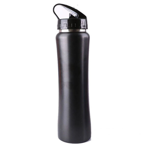 21 oz single wall metal sport bottle with straw