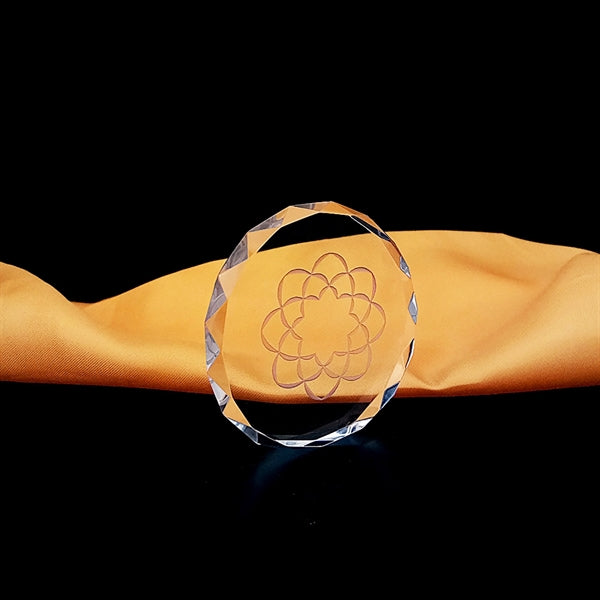 3 Inch Optical Crystal Round Paperweight