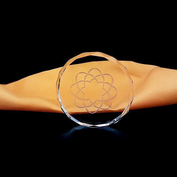 3 Inch Optical Crystal Round Paperweight