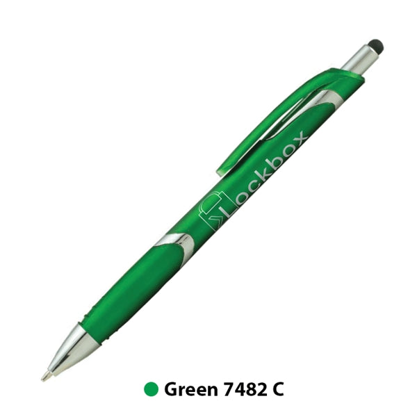 Spectrum Metallic with Stylus Plastic Pen (1 Color Imprint)