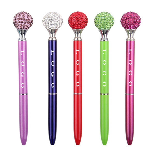 Metal Ballpoint Pen with Crystal