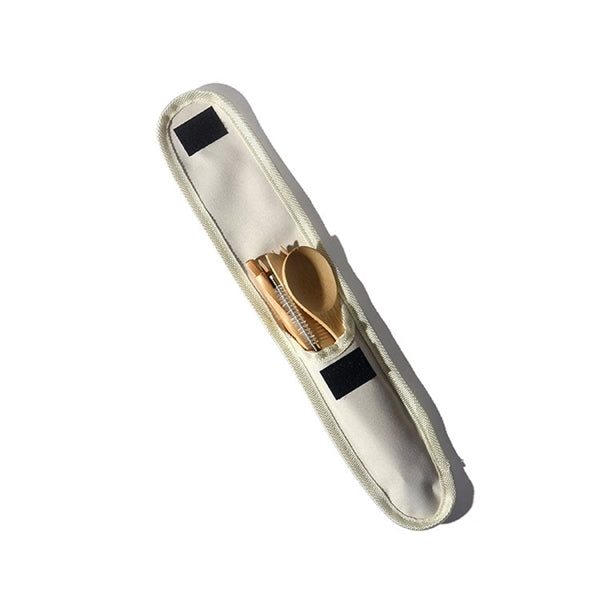 Bamboo Travel Utensil Set With Carrying Case