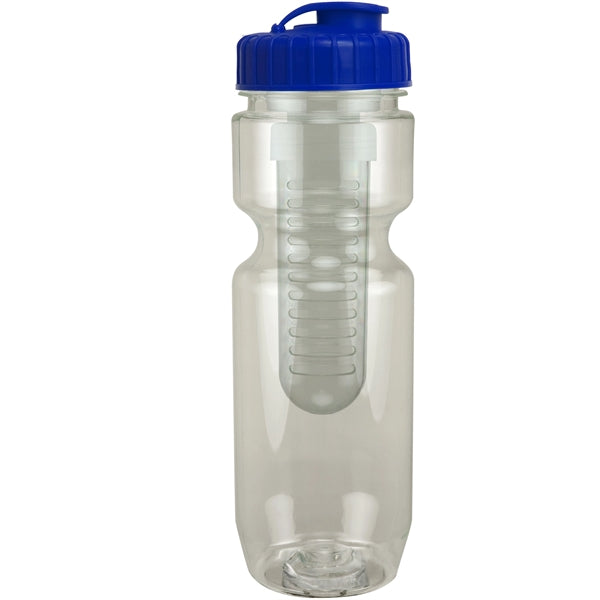 22 oz. Translucent Bike Bottle with Flip Top Lid & Infuser