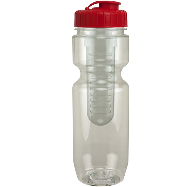 22 oz. Translucent Bike Bottle with Flip Top Lid & Infuser