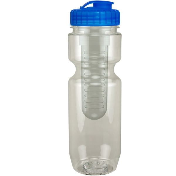 22 oz. Translucent Bike Bottle with Flip Top Lid & Infuser