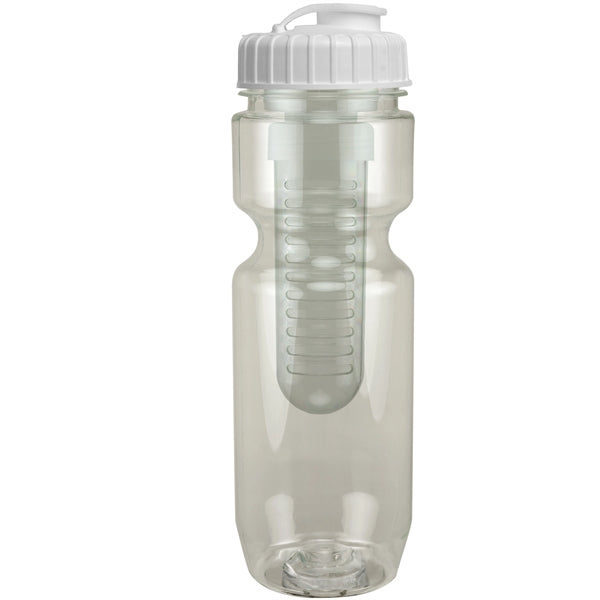 22 oz. Translucent Bike Bottle with Flip Top Lid & Infuser