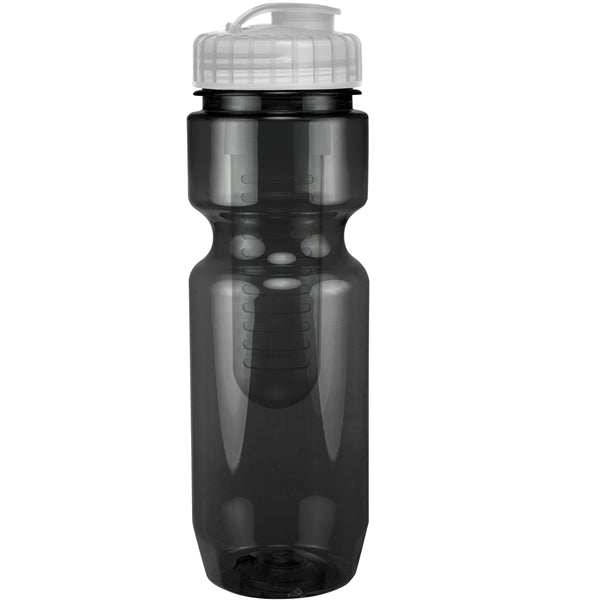 22 oz. Translucent Bike Bottle with Flip Top Lid & Infuser